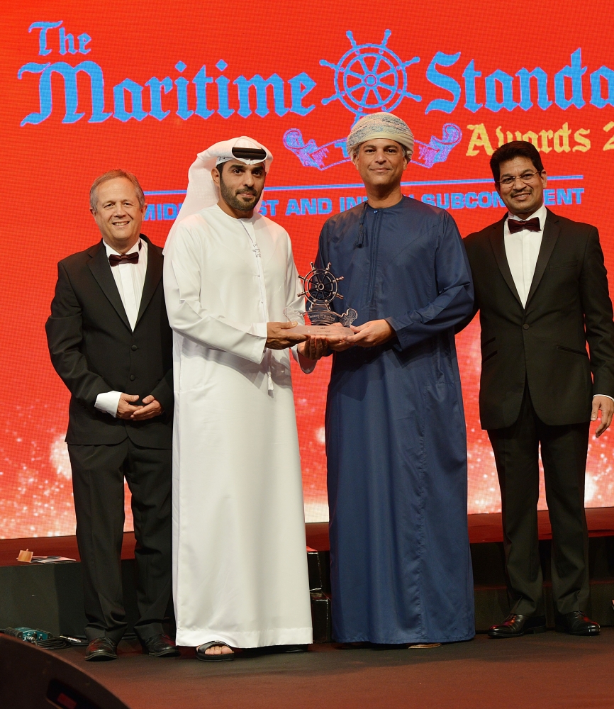 Abdullah Humaid Al Hameli, Chief Executive Officer, Abu Dhabi Terminals, receives the award