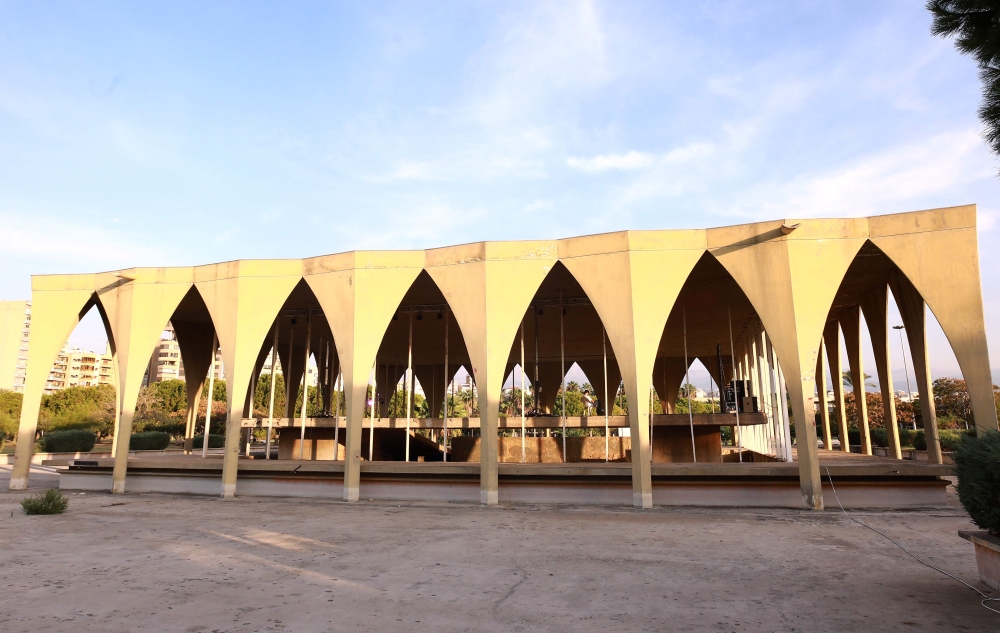 


A view of an arched structure in the grounds of the Tripoli International Fair, close to the seafront of the northern Lebanese port city. Close to the seafront in Lebanon’s Tripoli, giant curves of concrete stand testimony to the tiny Mediterranean country 1960s hopeful space program, when it successfully launched a small rocket without an astronaut into space. — AFP photos