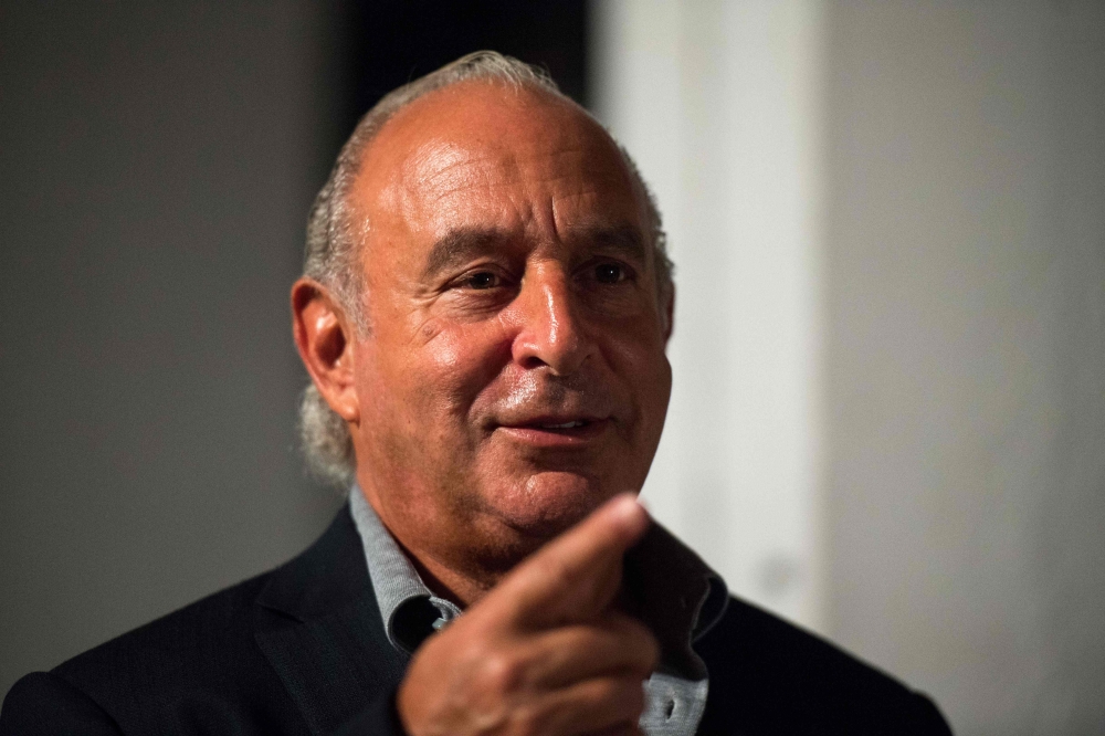 Chairman of Arcadia Group, Philip Green, is pictured before the start of the Topshop catwalk show for the Spring/Summer 2018 collection on the third day of The London Fashion Week Women’s in London in this September 17, 2017 file photo. — AFP