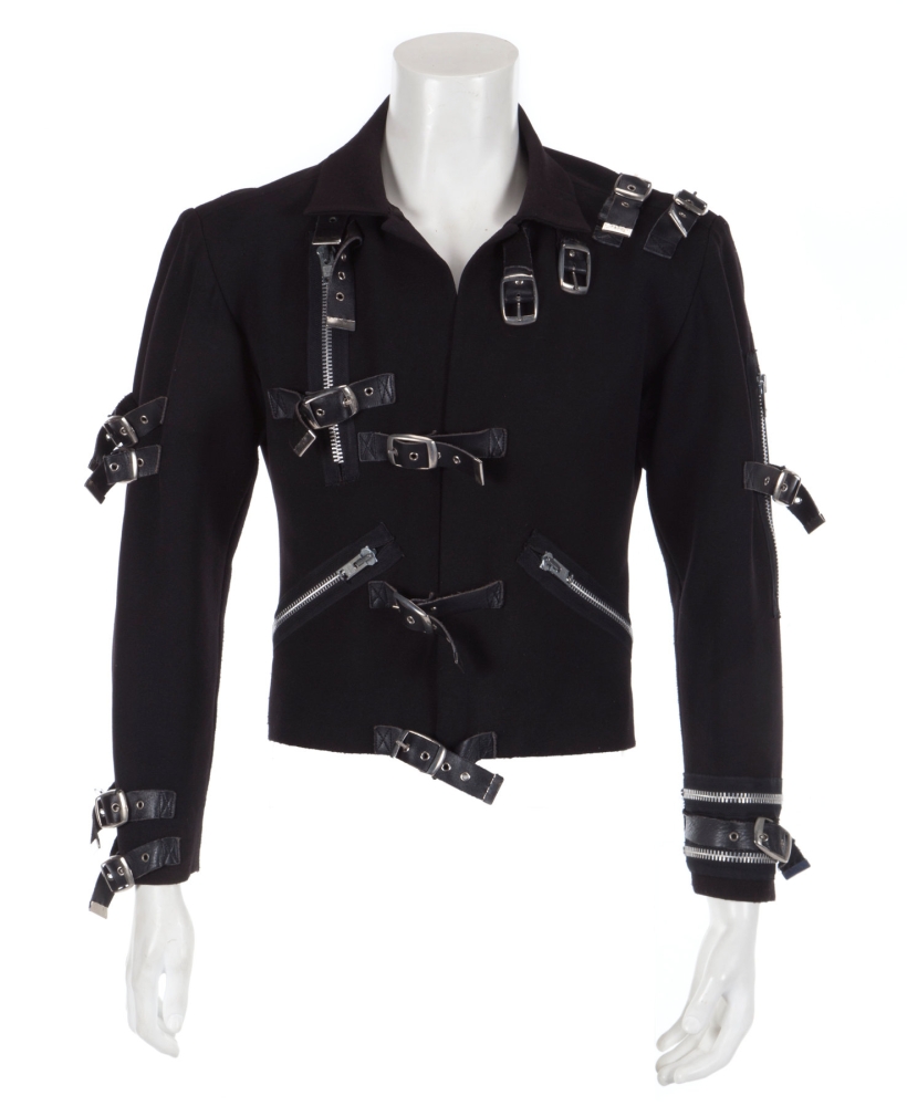 


A black synthetic-blend jacket Michael Jackson wore on his 1989 Bad World Tour is pictured in this photo provided by Julien’s Auctions. — Reuters