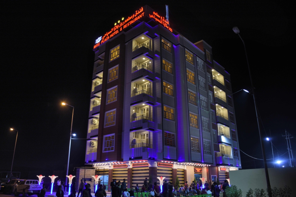 


A room of the Rose Plaza Hotel is pictured in Ramadi, the capital of Iraq’s Anbar province. The 80-bed hotel, built by a young Iraqi businessman, has caused a stir in Anbar, the vast desert province to the west of Baghdad that extends to the borders with Syria, Jordan and Saudi Arabia,where locals traditionally welcome outsiders into their homes. — AFP photos