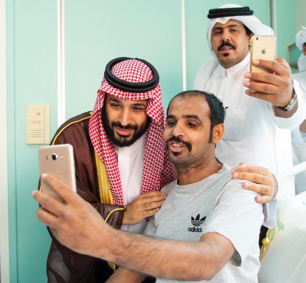 Crown Prince visits injured soldiers