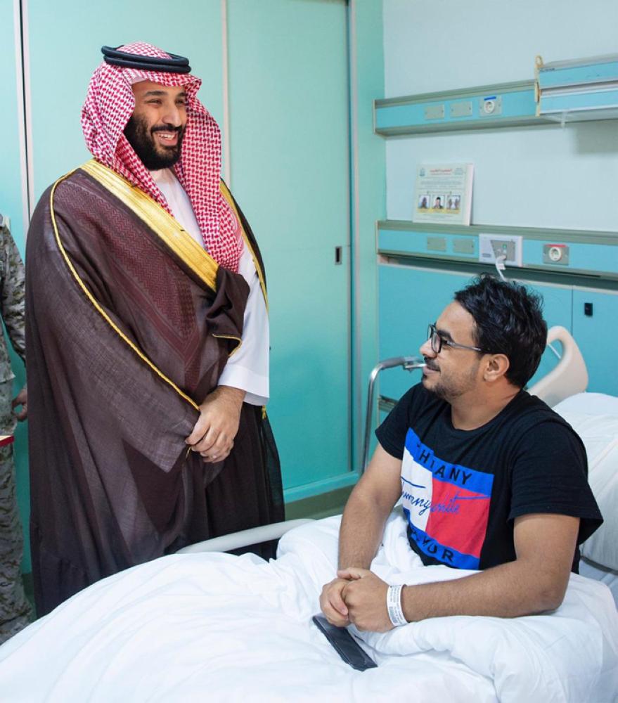 Crown Prince visits injured soldiers