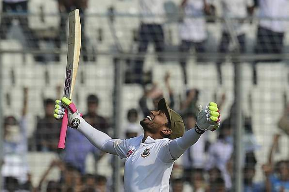 


Mushfiqur Rahim cracks an unbeaten 219 for Bangladesh against Zimbabwe in the second Tets at Dhaka. — AFP