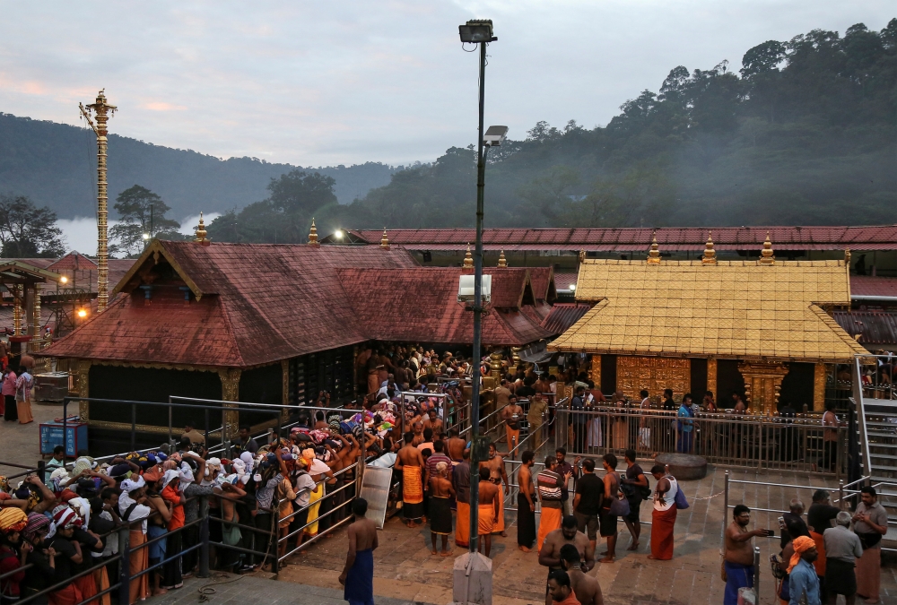 Hindu devotees wait in queues inside the premises of the Sabarimala temple in Pathanamthitta district in the southern state of Kerala, India, in this Oct. 18, 2018 file photo. — Reuters
