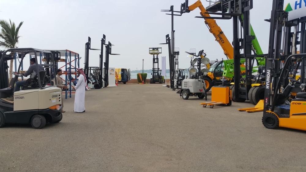 Mohammed Al Saeid, assistant of General Secretary of Jeddah Chamber, along with Hadi Al Harith, CEO of Al Harithy Company for Exhibitions (ACE), senior management from ACE and Messe Frankfurt at the inauguration