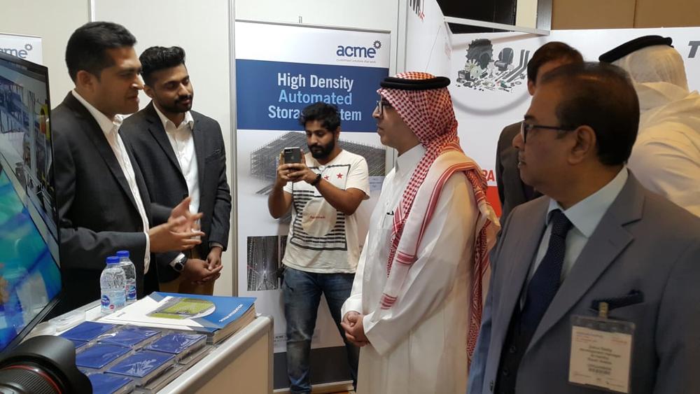 Mohammed Al Saeid, assistant of General Secretary of Jeddah Chamber, along with Hadi Al Harith, CEO of Al Harithy Company for Exhibitions (ACE), senior management from ACE and Messe Frankfurt at the inauguration
