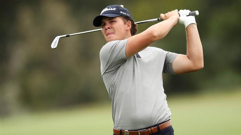 Jake McLeod, seen in this file photo, shot a six-under-par 66 to take a share of the lead alongside Matt Jager after the first round of the Australian PGA Championship.