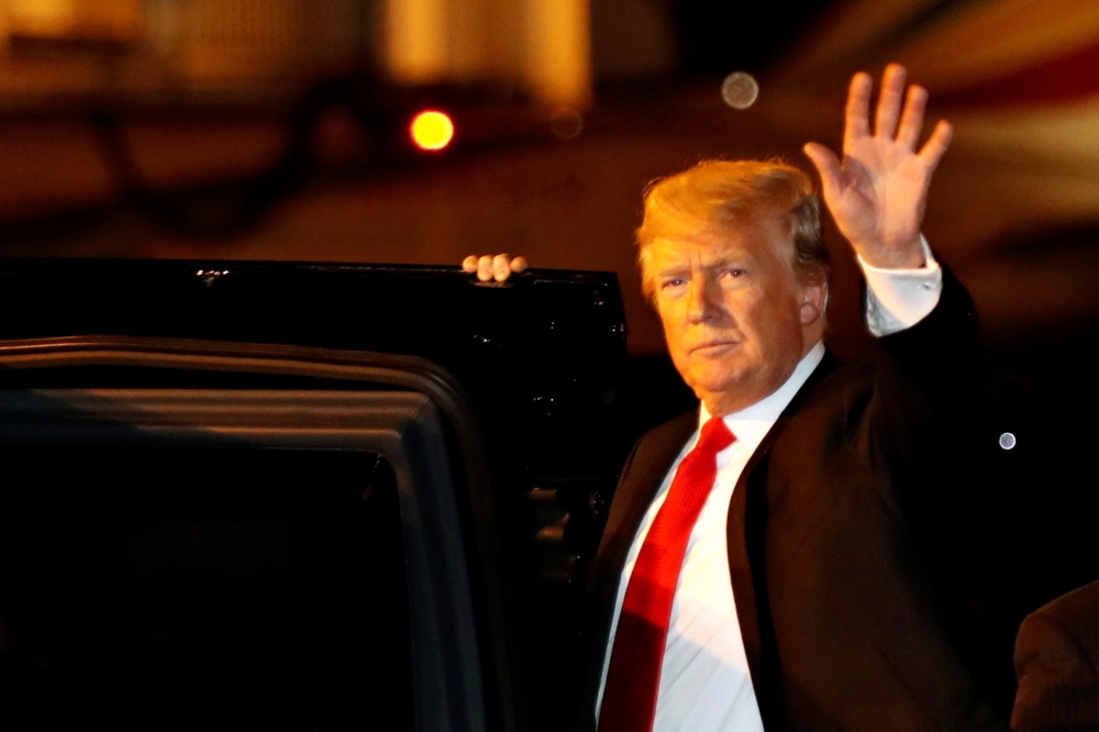 US President Donald Trump arrives ahead of the G20 leaders summit in Buenos Aires, Argentina on Thursday. — Reuters