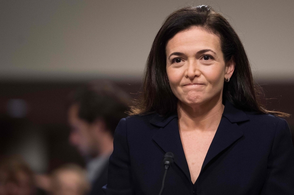 In this file photo, Facebook COO Sheryl Sandberg testifies before the Senate Intelligence Committee on Capitol Hill in Washington, DC. Facebook on Thursday, said that Sandberg asked staff to look into whether billionaire critic George Soros had a financial interest in tarnishing the social network. The company was responding to a New York Times report citing sources that maintained the second most powerful executive at Facebook was directly involved in the social network's tactical response to the philanthropist's criticism of the social network. — AFP