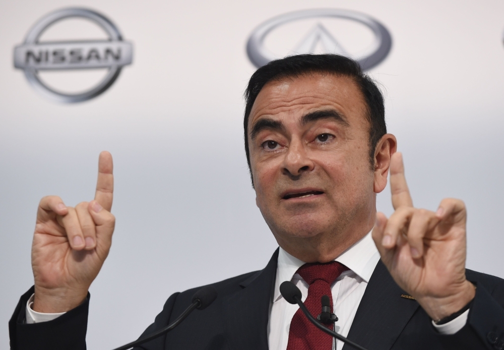 Nissan Motors Chairman and CEO Carlos Ghosn speaks during the company’s financial results press conference in Yokohama, Japan, in this May 13, 2015 file photo. — AFP
