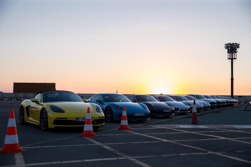 



Selection of two-door and four-door sports cars from the full Porsche roster were made available for roadshow attendees to drive