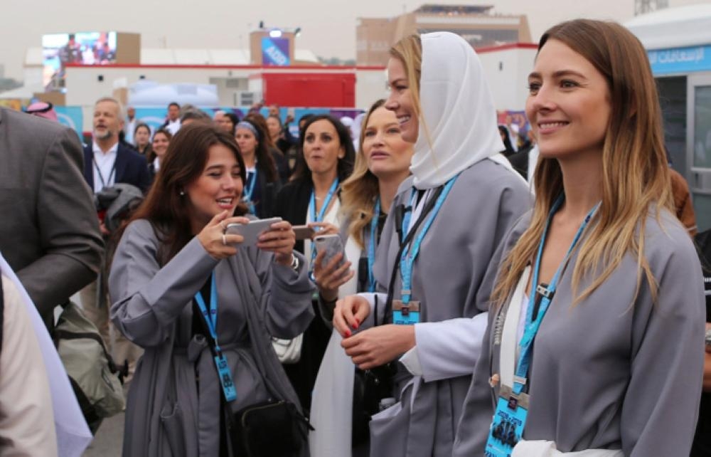 Western tourists are seen attending a Formula E race in Riyadh, Saturday. — Reuters