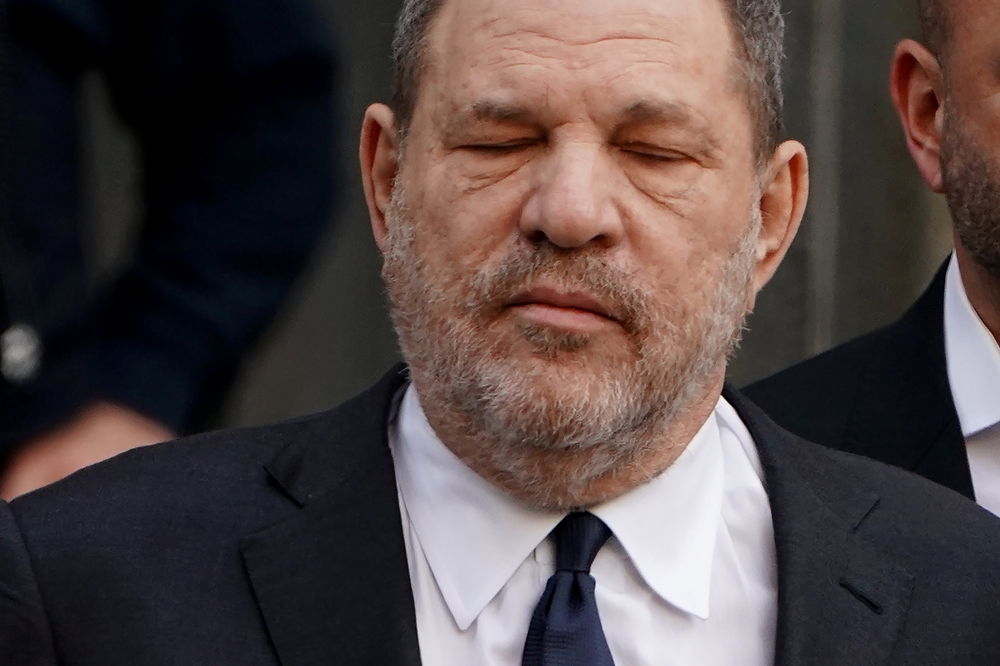 Producer Harvey Weinstein leaves a hearing in New York State Supreme Court in the Manhattan borough of New York City, New York, on Thursday. — Reuters