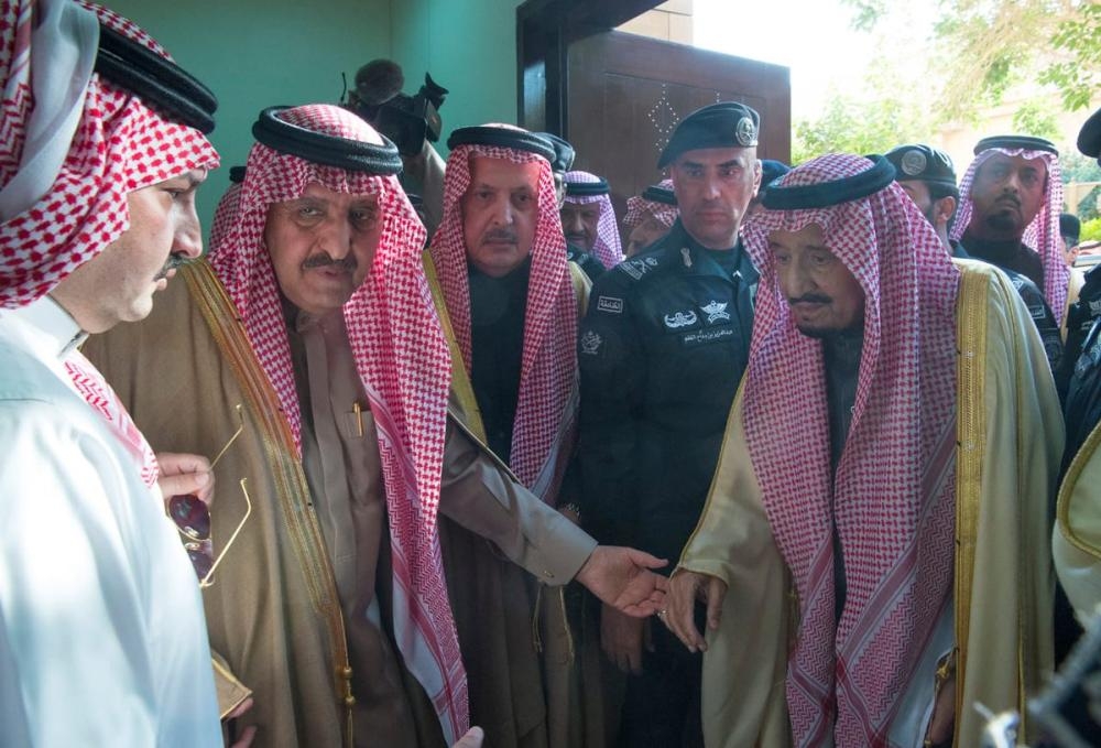 King and Crown Prince attend funeral prayer for Prince Talal