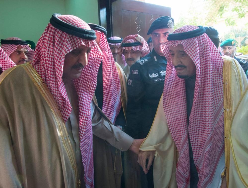 King and Crown Prince attend funeral prayer for Prince Talal