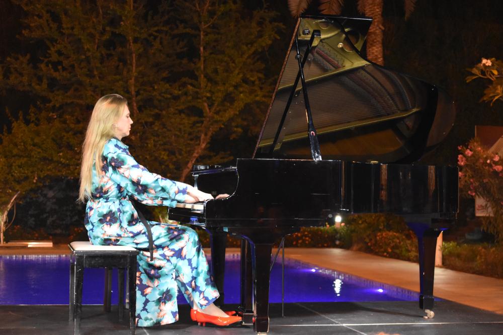 


Finnish pianist Laura Mikkola playing at the residence of France’s Consul General. — SG photo by Abdulaziz Hammad