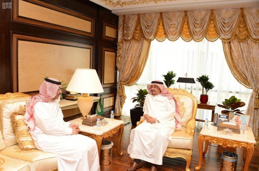 Minister of Haj and Umrah Mohammed Saleh Benten receives President of the General Authority of Civil Aviation (GACA) Abdul Hakim Mohammed Al-Tamimi in Makkah on Tuesday. — SPA
