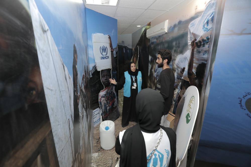 


The experiential zone at the UNHCR pavilion at the Janadriyah Festival has been designed for visitors to understand and empathize with the plight of displaced persons through a 360°photo and video experience.