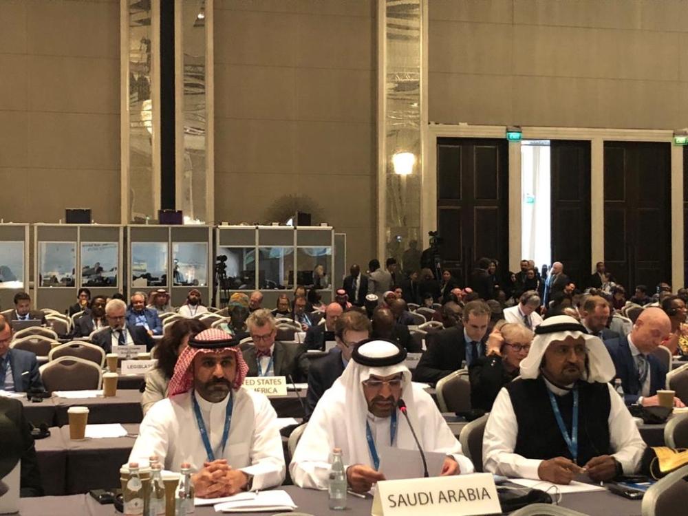 Alsultan speaking during Ninth Session of the International Renewable Energy Agency (IRENA) General Assembly taking place in Abu Dhabi.