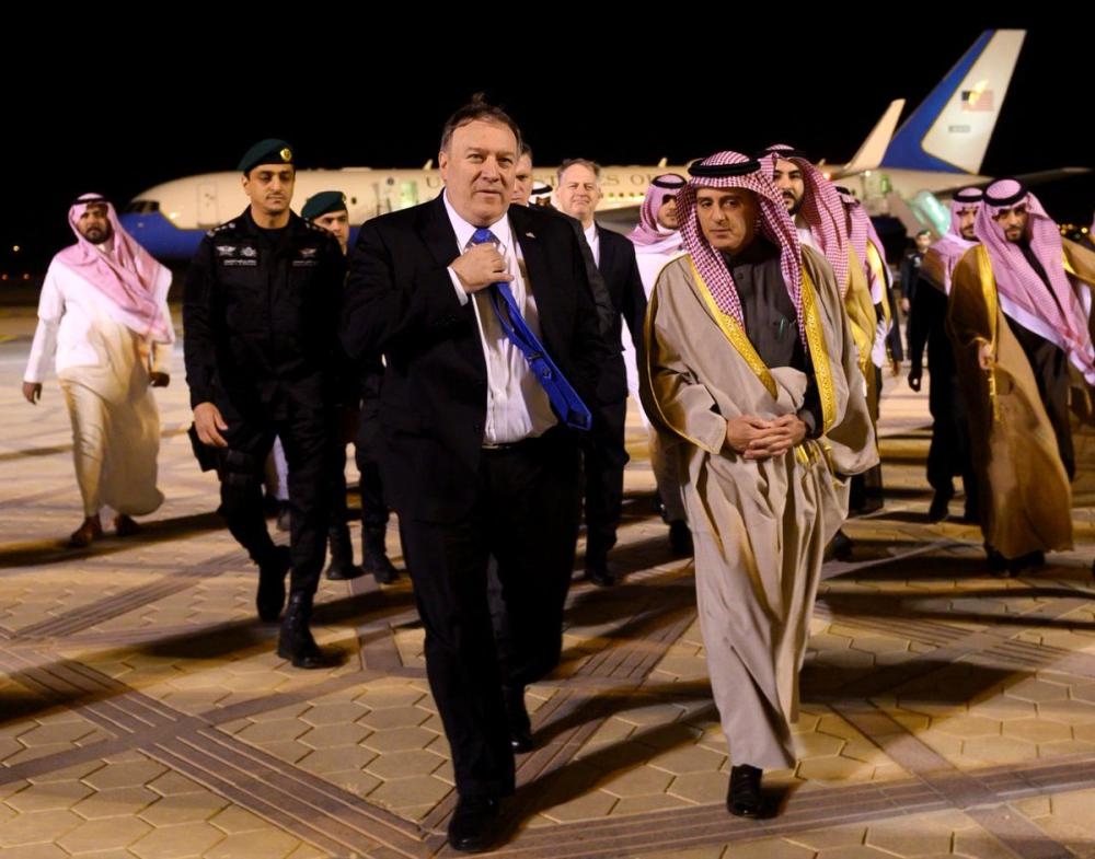 Pompeo arrives in Riyadh, holds talks with Al-Jubeir