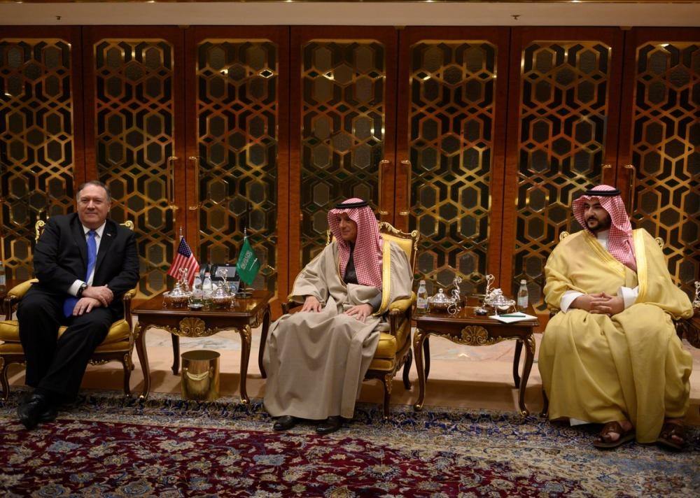 Pompeo arrives in Riyadh, holds talks with Al-Jubeir