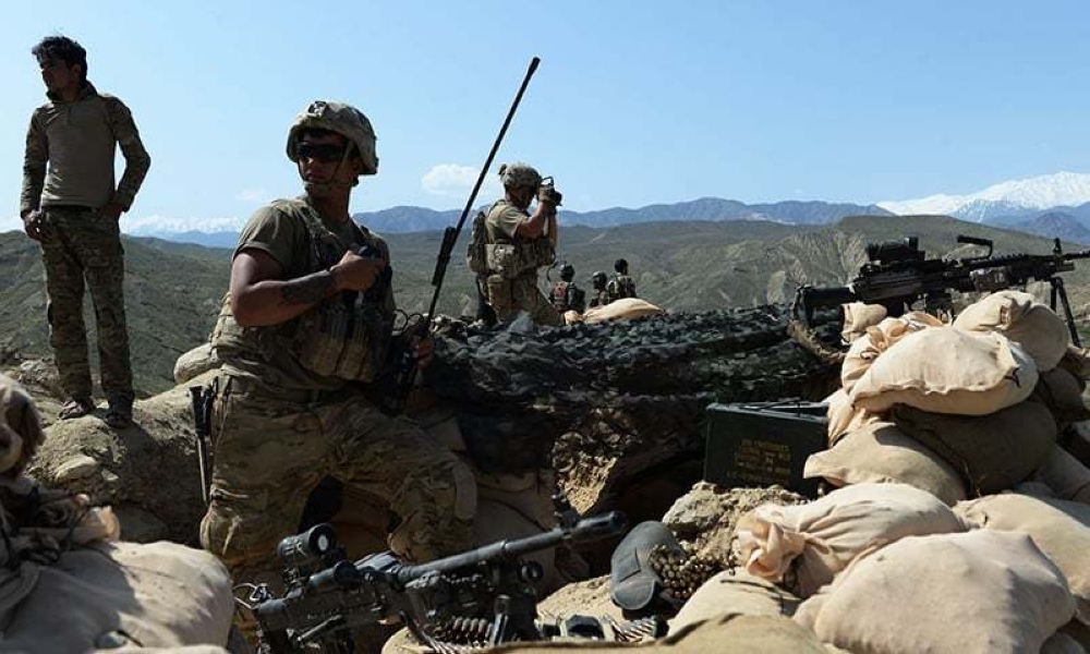 US soldiers take up positions during an ongoing an operation against Daesh (the so-called IS) militants in Afghanistan in this file photo. — AFP