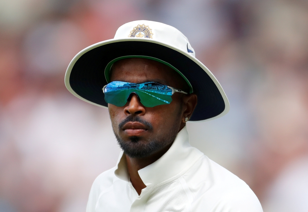 India's Hardik Pandya seen in this file photo during the first Test against England at  Edgbaston, Birmingham, Britain. — Reuters