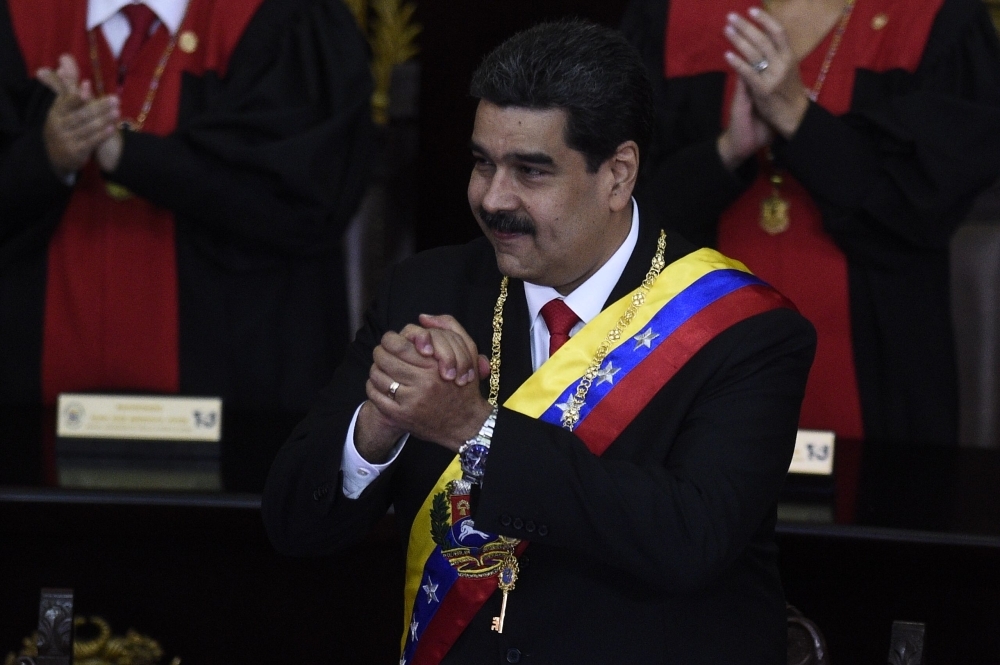 Venezuelan President Nicolas Maduro attends the opening ceremony of the judicial year at the Supreme Court of Justice in Caracas on Thursday. – AFP