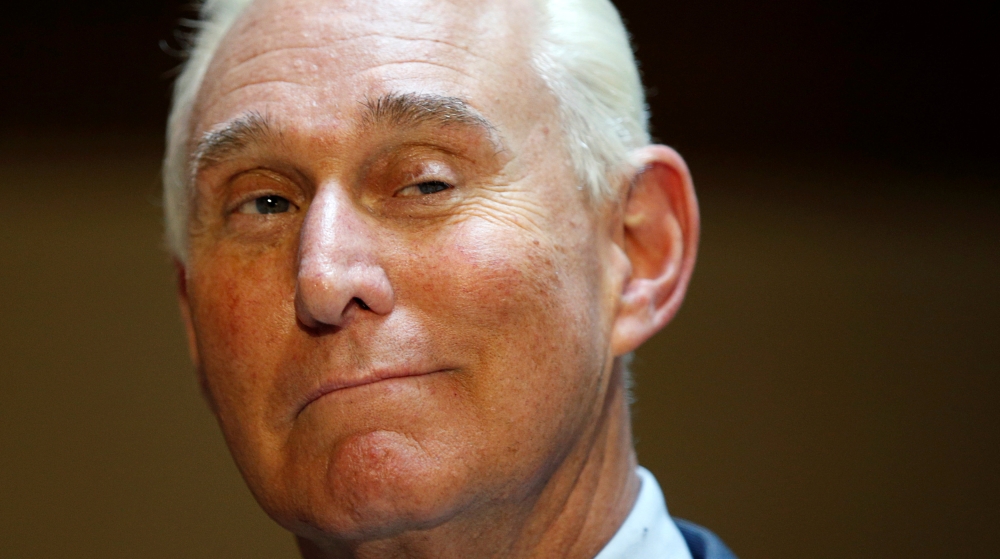 US political consultant Roger Stone, a longtime ally of President Donald Trump, speaks to reporters after appearing before a closed House Intelligence Committee hearing investigating Russian interference in the 2016 U.S. presidential election at the US Capitol in Washington, in this Sept. 26, 2017 file photo. — Reuters