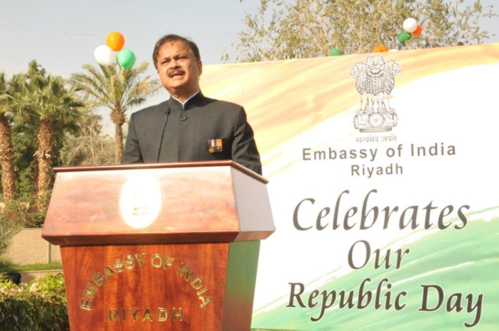 Ambassador Ahmad Javed is raising the national flag at the Indian Embassy in Riyadh to mark the country's Republic Day on Saturday.