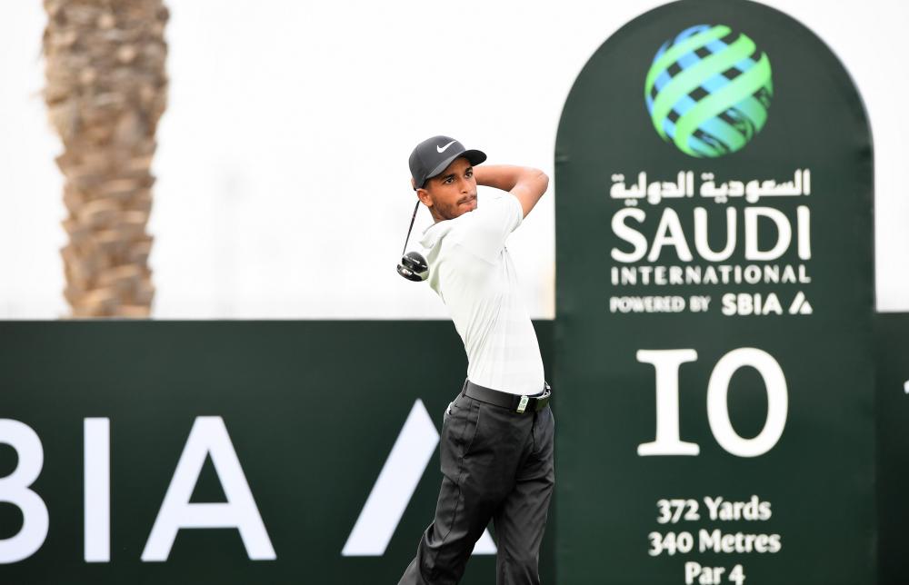 Yasir Al-Rumayyan, chairman Saudi Golf Federation, hits a ceremonial tee-shot on the first hole on Day One of the Saudi International at Royal Greens Golf and Country Club on Thursday in King Abdullah Economic City, Saudi Arabia. — Getty Images