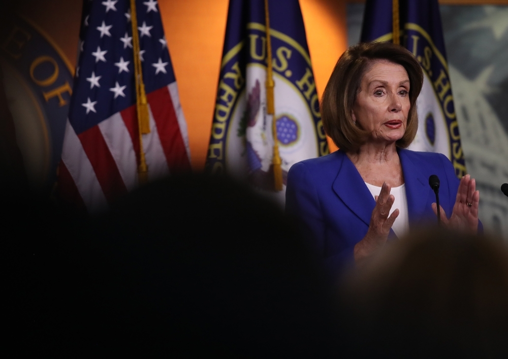 US Speaker of the House Nancy Pelosi answers questions during her weekly press conference on Thursday in Washington, DC. Pelosi answered a range of questions primarily relating to ongoing negotiations to fund the federal government beyond Febr. 15. — AFP