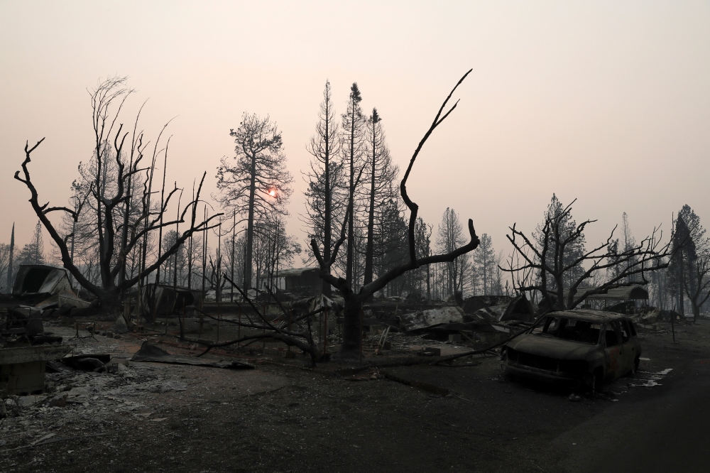 A neighborhood destroyed by the Camp Fire is seen in Paradise, California, US, in this file photo. — Reuters