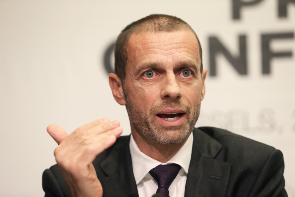 UEFA President Aleksander Ceferin holds a news conference in Brussels, Belgium in this file photo. — Reuters