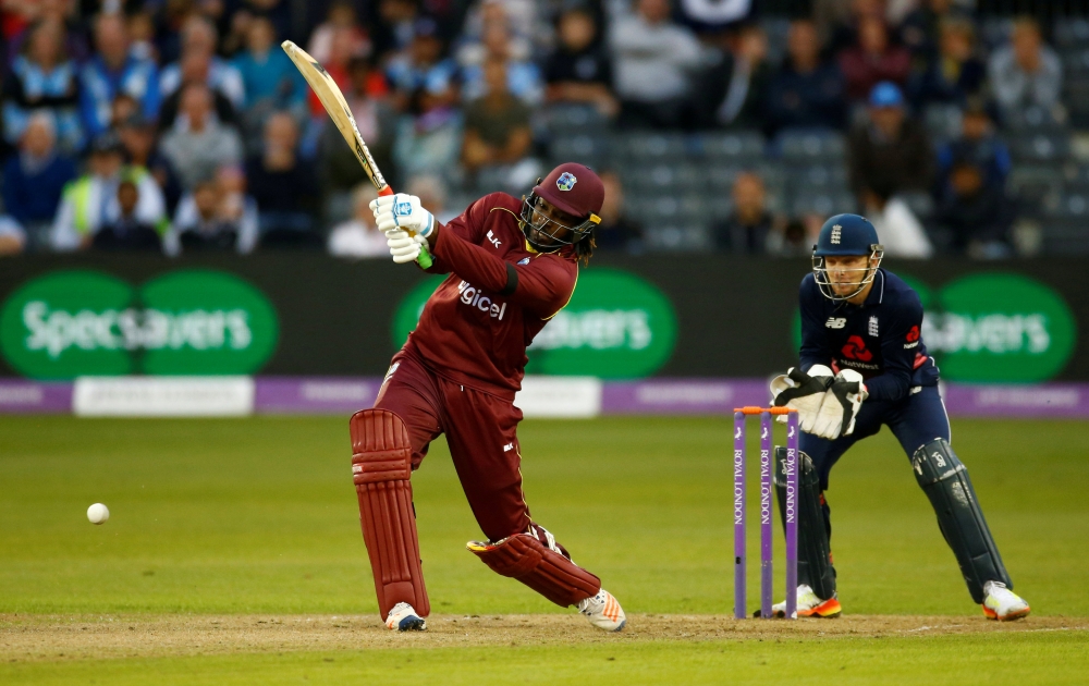 West Indies' Chris Gayle batting during the Third One Day International against England at the Brightside Ground, Bristol, Britain, in this file photo. — Reuters