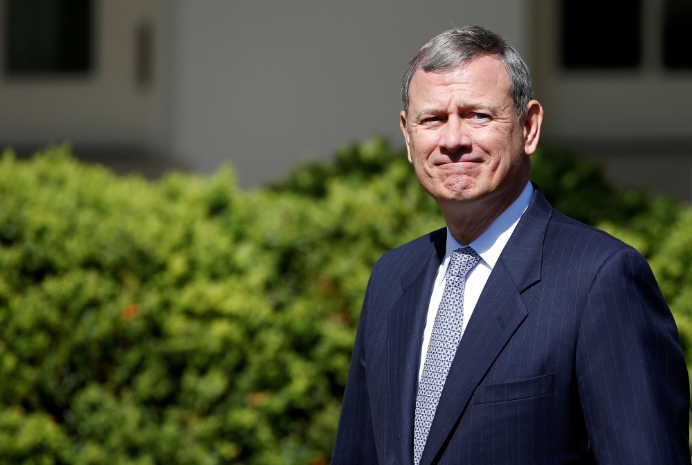 US Supreme Court Chief Justice John Roberts arrives for the swearing in ceremony of Neil Gorsuch as an associate Supreme Court Justice in the Rose Garden of the White House in Washington, US, in this file photo. — Reuters