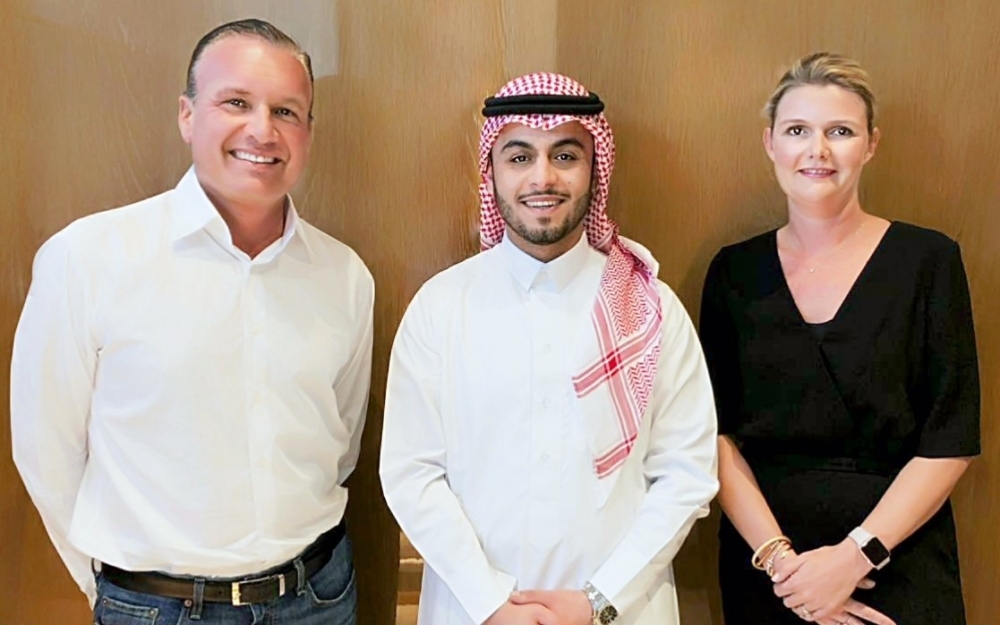 From right: Kirsten Fairfield, Chief Mum, Babysouk.com; Abdullah Alothaim, CEO, Mad'a Investment Company and Scott Hupe, Chief Operating Officer, Family Souk Ventures, Ltd