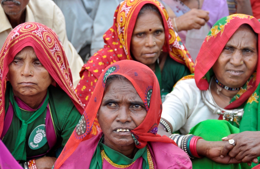 Tribal women attend a protest rally in the western Indian city of Ahmedabad, Gujarat, in this March 6, 2010 file photo. — Reuters