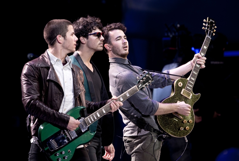 Members of US band Jonas Brothers