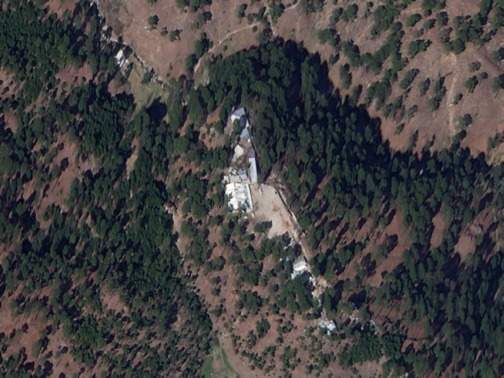 A cropped version of a satellite image shows a close-up of a madrasa near Balakot, Khyber Pakhtunkhwa province, Pakistan, on March 4, 2019. — Reuters