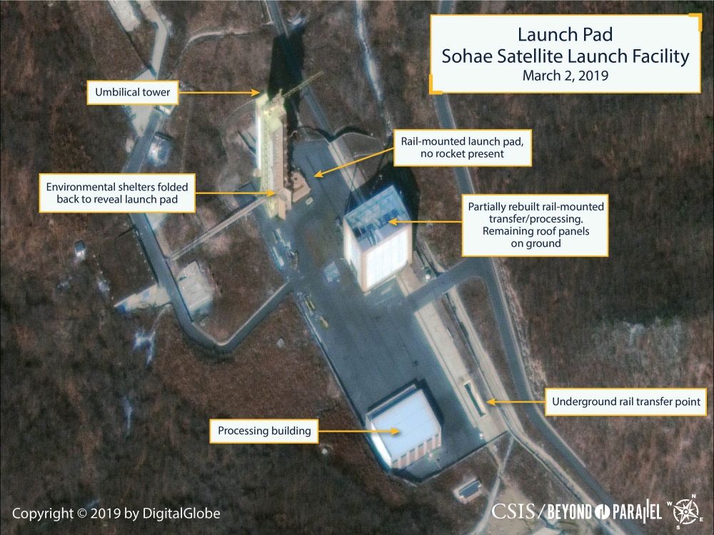 Image result for North Korea rebuilding Sohae rocket launch site, say observers