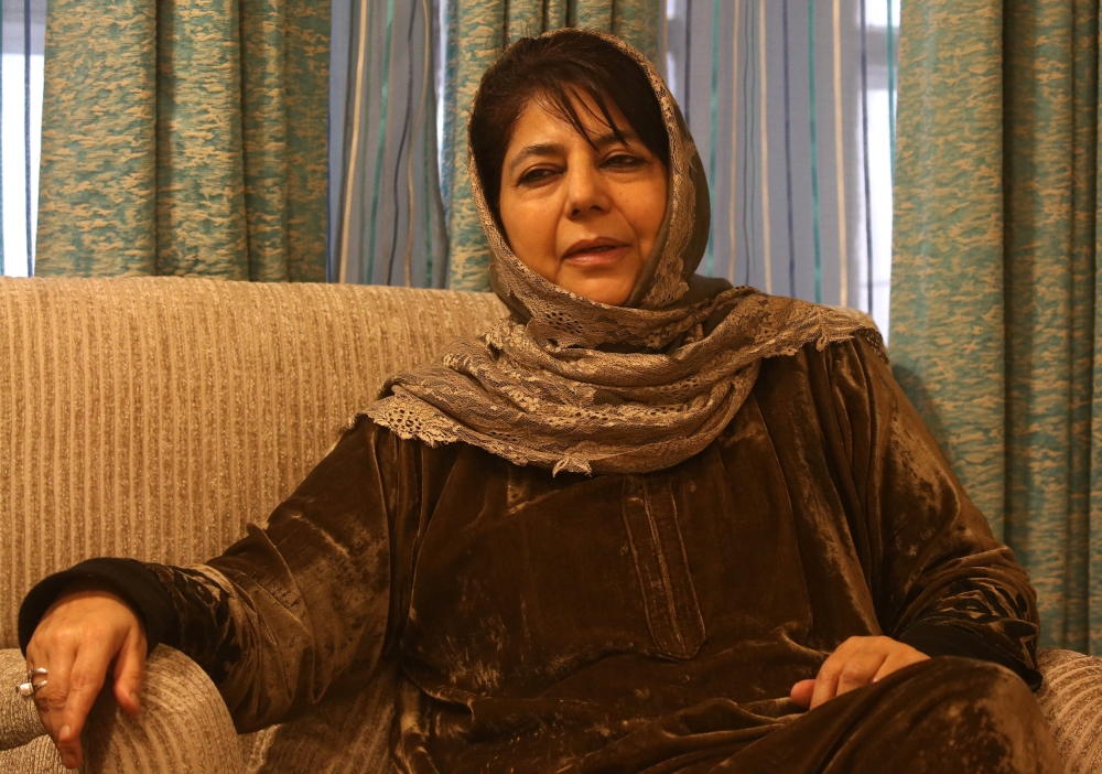 Former Jammu and Kashmir Chief Minister Mehbooba Mufti speaks during an interview at her residence in Srinagar in this March 8, 2019 file photo. — Reuters