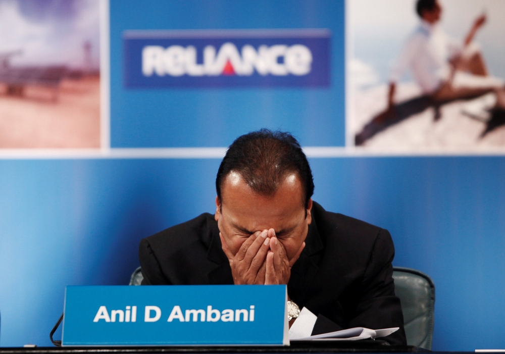 Anil Ambani, chairman of the Reliance Anil Dhirubhai Ambani Group, attends the annual general meeting of Reliance Communication in Mumbai, in this Sept. 4, 2012 file photo. — Reuters