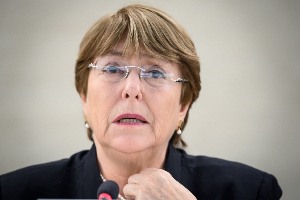 United Nations High Commissioner for Human Rights Michelle Bachelet delivers a speech on Venezuela during the 40th session of UN Human Rights Council at the United Nations offices in Geneva on Wednesday. — AFP