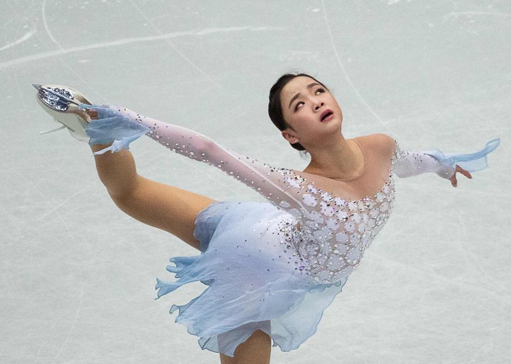 South Korea's Eunsoo Lim performs in the ladies short program during the 2019 ISU World Figure Skating Championships in the Japanese city of Saitama on Wednesday. — AFP 