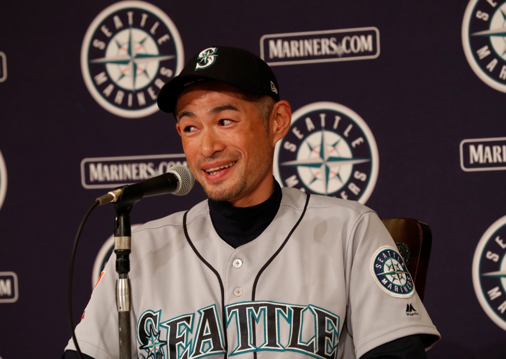 Seattle Mariners right fielder Ichiro Suzuki attends a news conference in Tokyo, Japan, on Thursday. — Reuters