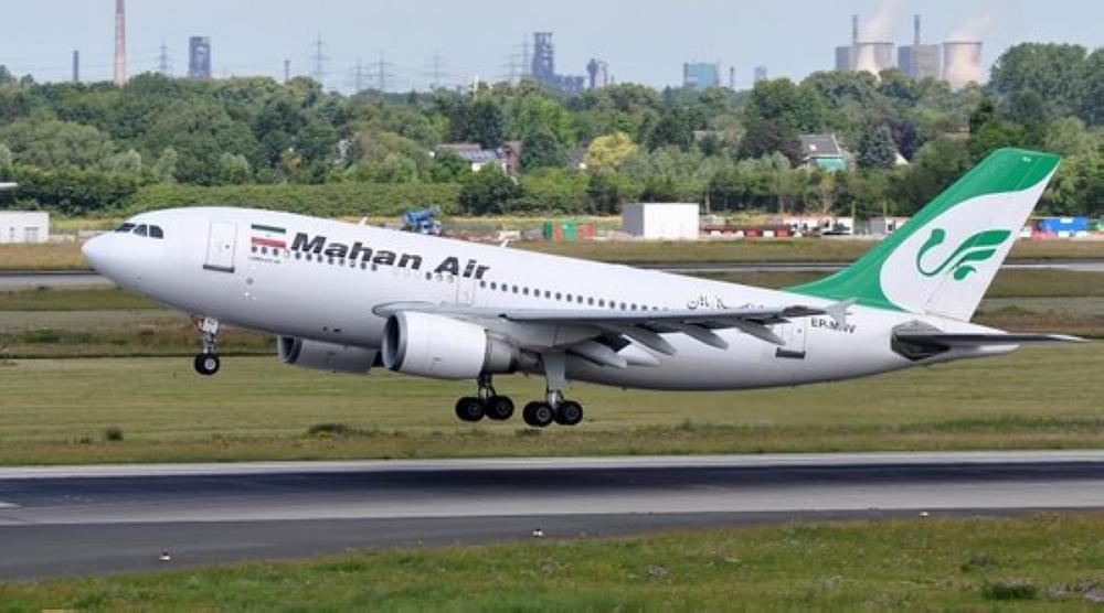 France has banned flights in and out of the country by Iran's Mahan Air, accusing it of transporting military equipment and personnel to Syria and other Middle East war zones.