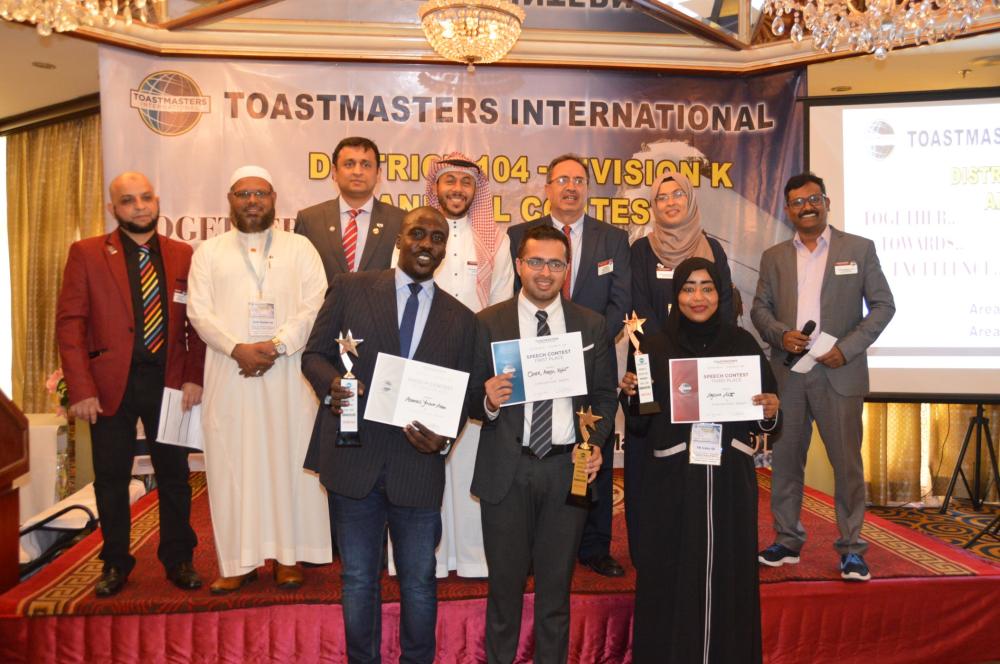 Group photo of Division K Toastmasters members along with the winners. – SG Photos by Abdul Rahman M. Baig   
