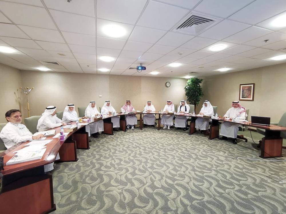 


The board of directors of Okaz Organization for Press and Publication meets under its chairman Abdullah Saleh Kamel at the company’s headquarters in Jeddah.